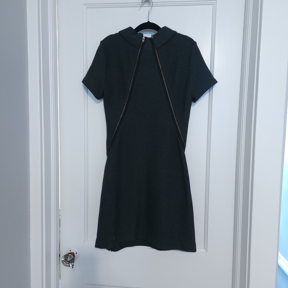 Theory zipper trim sweater dress